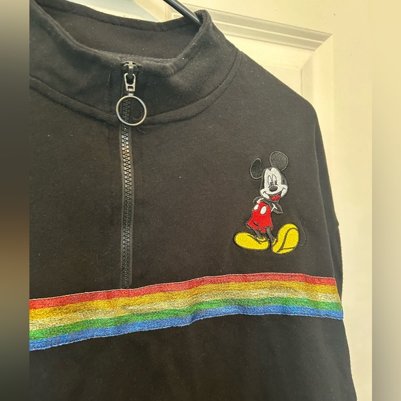 Rainbow Mickey quarter zip top - Picture 3 of 12